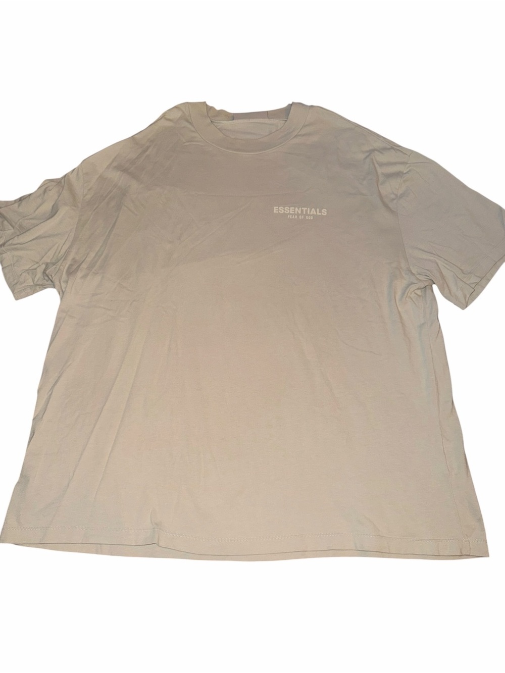 ESSENTIALS Fear of God Men’s Beige Logo Short Sleeve T-Shirt XXL